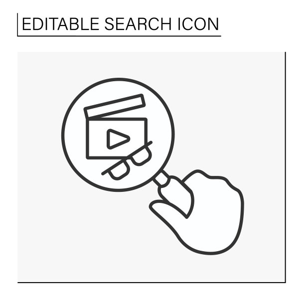SEO线条图标图片下载