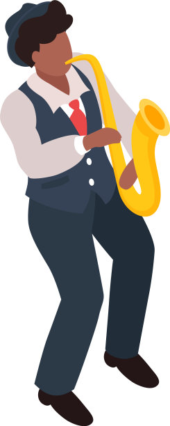 等距街头音乐家图片下载