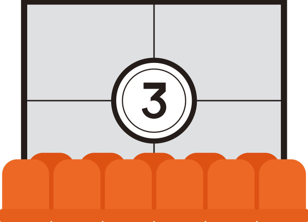 电影屏幕上的图标图片下载