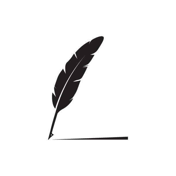 羽毛笔标识图片下载