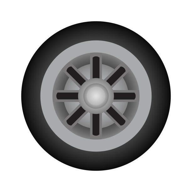 一套车轮。汽车轮胎。轮盘图标孤立在白色背景。汽车轮圈设计图片下载