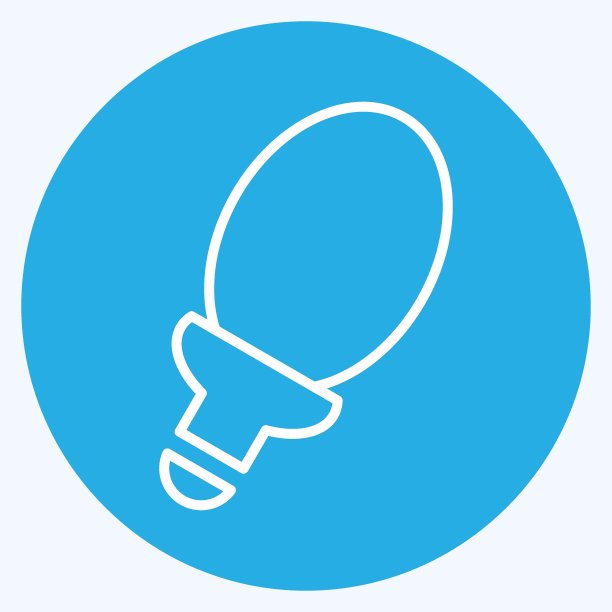 图标螺旋灯泡。适合作为House的标志。蓝眼睛的风格。简单的设计可编辑。设计模板向量。简单的说明图片下载