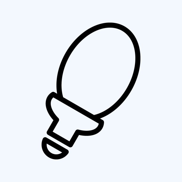 图标螺旋灯泡。适合作为House的标志。行风格。简单的设计可编辑。设计模板向量。简单的说明图片下载