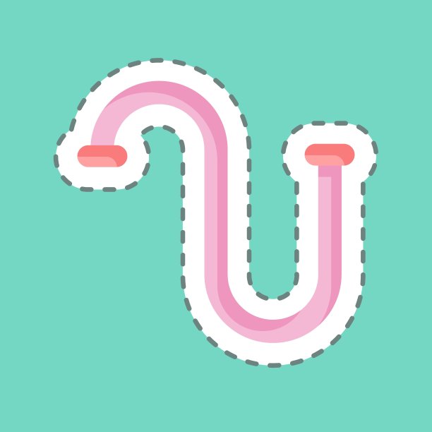 贴纸线切割排水清洗。适合儿童的标志。简单的设计可编辑。设计模板向量。简单的说明图片下载