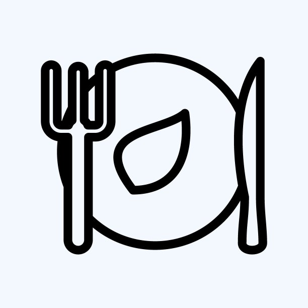 图标健康食品。适合健康的象征。行风格。简单的设计可编辑。设计模板向量。简单的说明图片下载