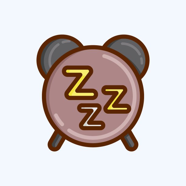 图标健康的睡眠。适合健康的象征。平的风格。简单的设计可编辑。设计模板向量。简单的说明图片下载