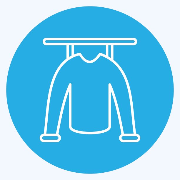 图标的衣服。适合儿童的标志。蓝眼睛的风格。简单的设计可编辑。设计模板向量。简单的说明图片下载