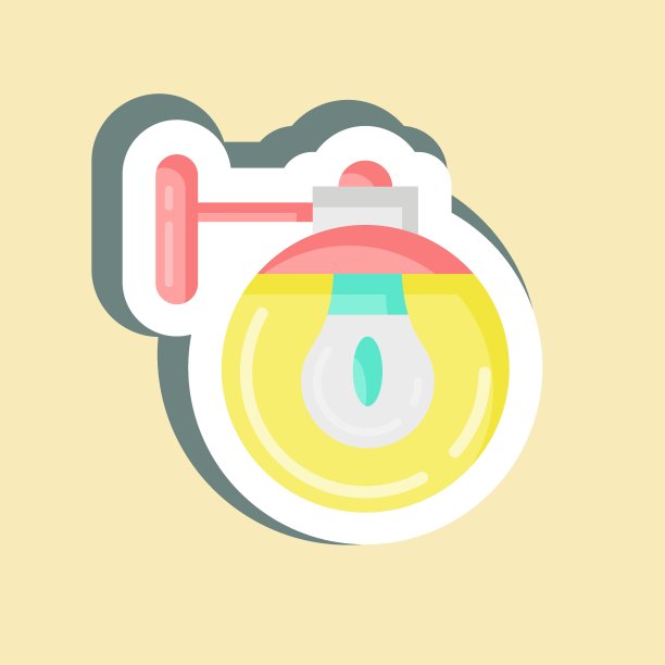 贴墙的烛台。适合作为House的标志。简单的设计可编辑。设计模板向量。简单的说明图片下载