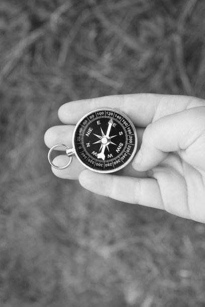 经典指南针在手，自然背景图片下载