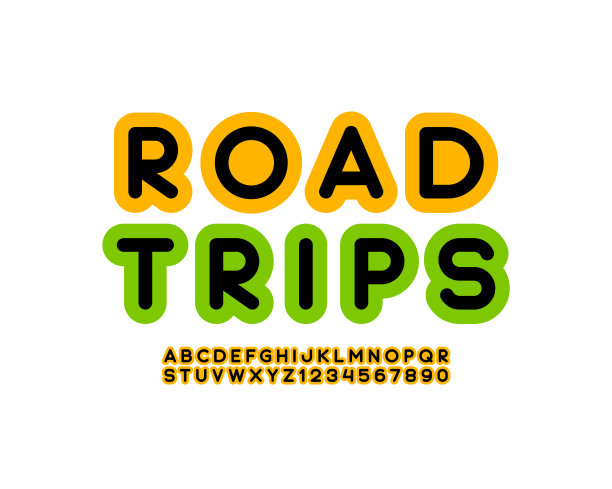 圆形字体，粗体字母，现代字母和数字图片下载