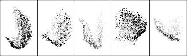 爆炸黑色颗粒纹理。图片下载