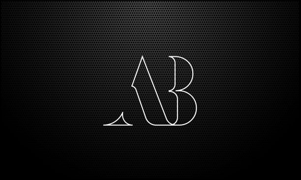 AB, BA抽象字母图标字母组合。图片下载