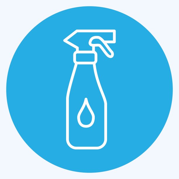 图标喷雾。适合儿童的标志。蓝眼睛的风格。简单的设计可编辑。设计模板向量。简单的说明图片下载