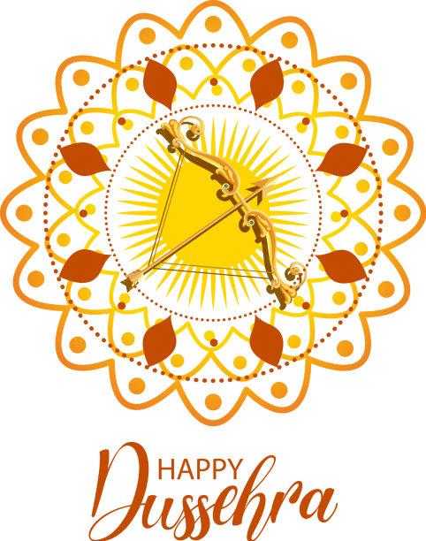 快乐的杜塞赫拉节日海报设计图片下载