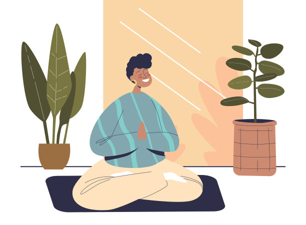 平静的男子在家冥想放松的年轻男子图片下载