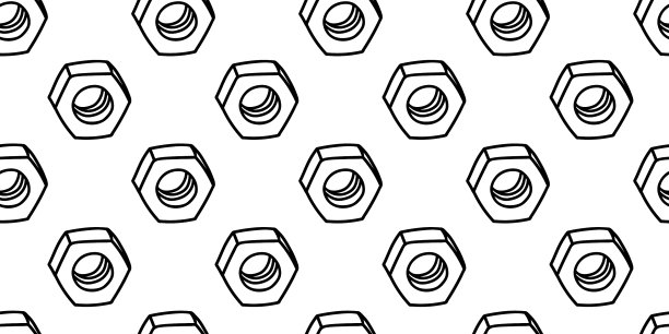 螺丝女式无缝图案素描工具图片下载