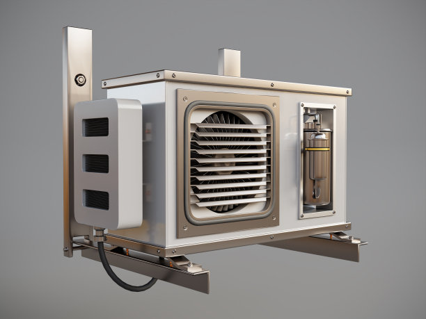 空调机组在灰色背景图片下载