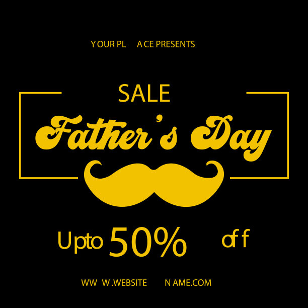 父亲日销售传单设计图片下载