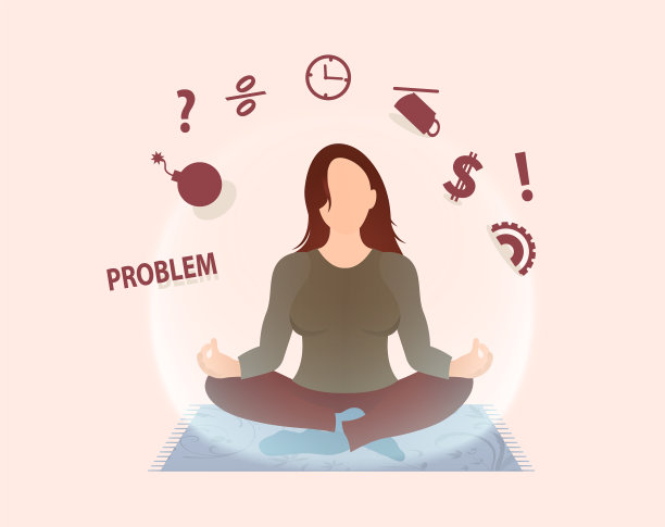 女商人冥想和放松和平图片下载