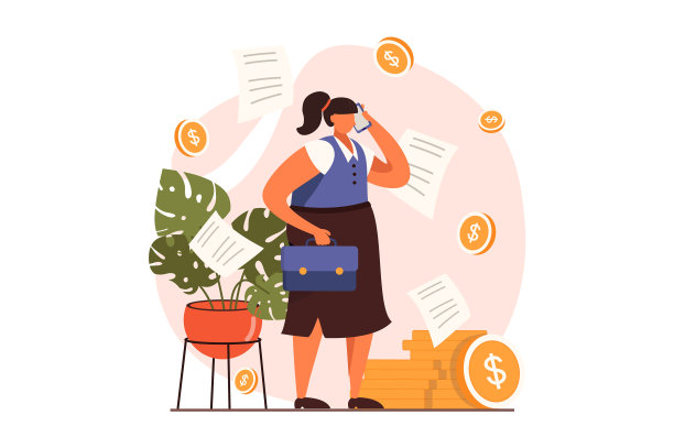 商务活动网页概念的扁平化设计图片下载