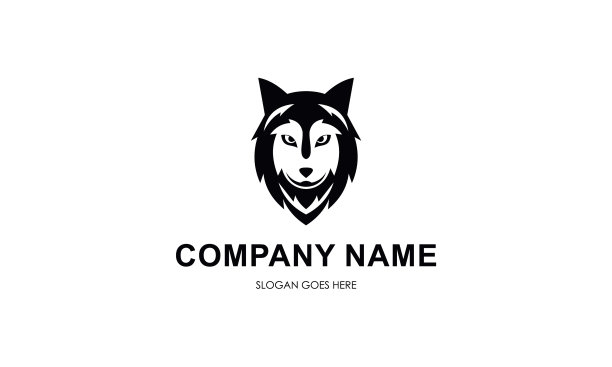 狼脸标志设计图片下载