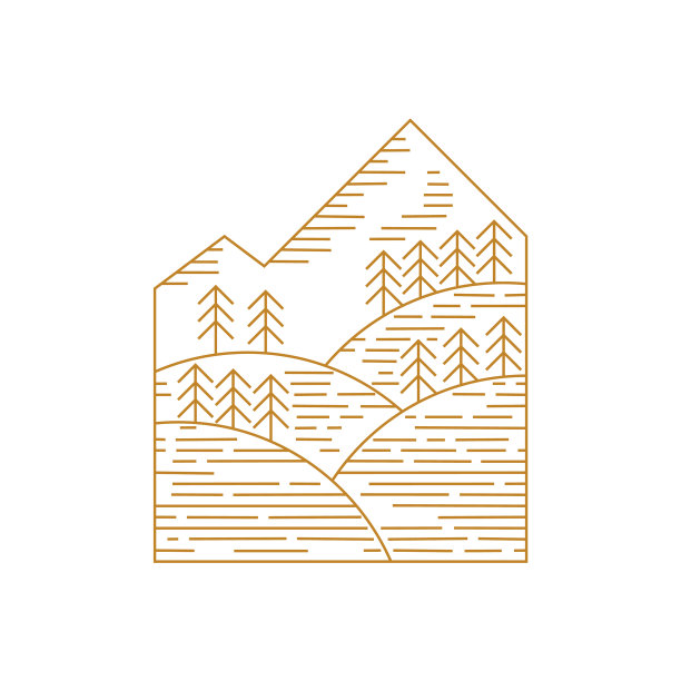 松谷线条艺术手绘风格图片下载