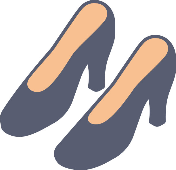 极简主义黑色女鞋一双时尚图片下载