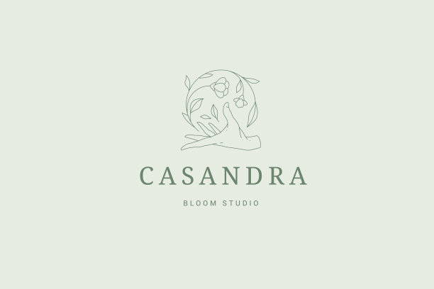 人类的手牵着弯曲的自然春花图片下载