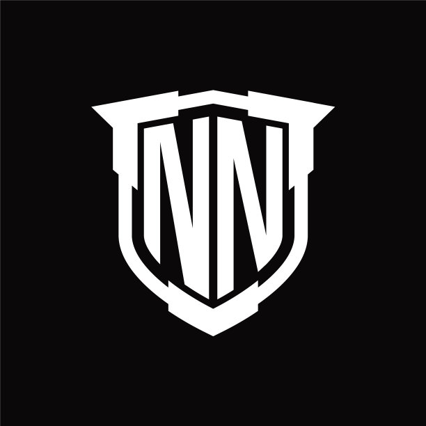 Nn标志字母组合与盾形设计图片下载