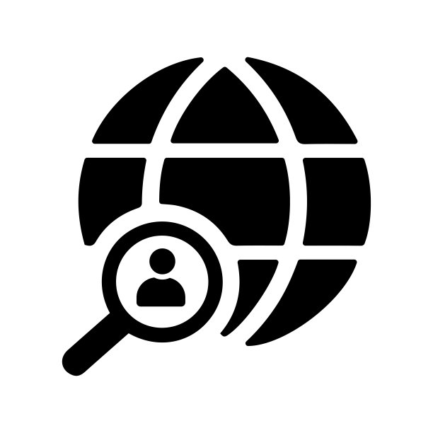 全球搜索图标。黑色的矢量图形。图片下载