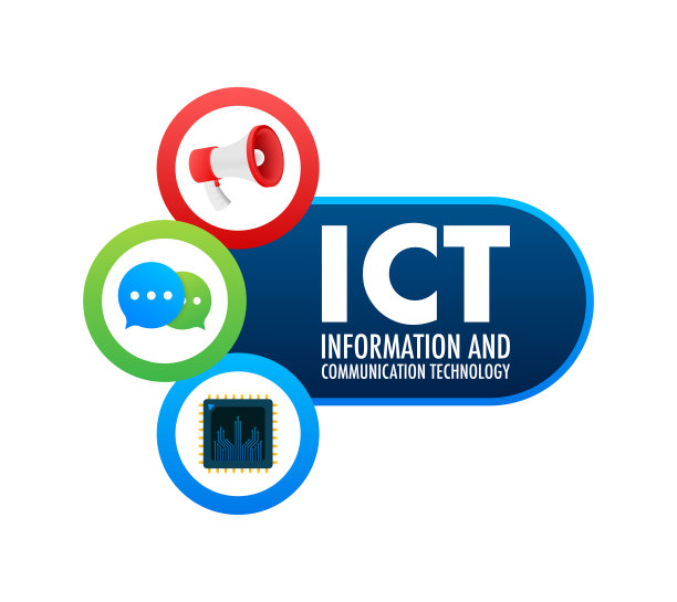 Ict，任何用途的伟大设计。向量的背景。数字安全概念图片下载