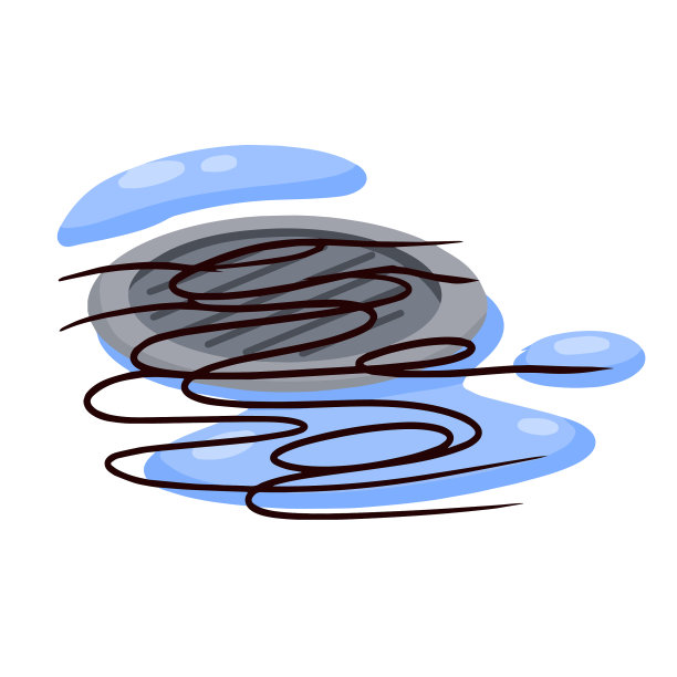 在管道里排干水槽里纠结的头发图片下载