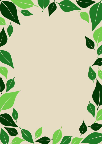 绿叶茶叶框图片下载