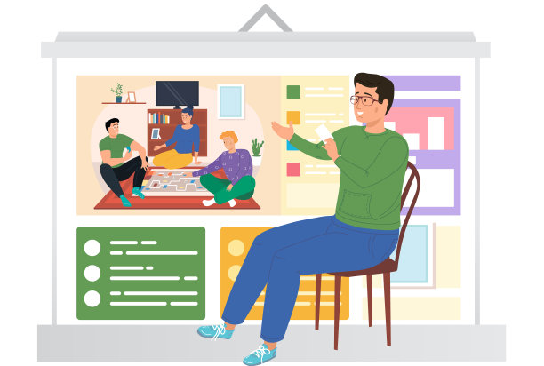 玩桌游的朋友。朋友们在一起消磨时间。人们在游戏中获得乐趣图片下载