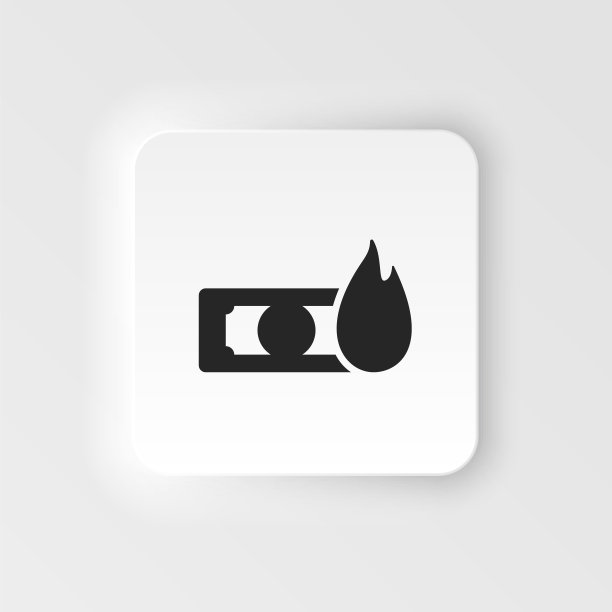 美元，金钱，火的neumorphstyle矢量图标。来自UI概念的简单元素说明。美元，金钱，火的neumorphstyle矢量图标。金融概念矢量插图。图片下载