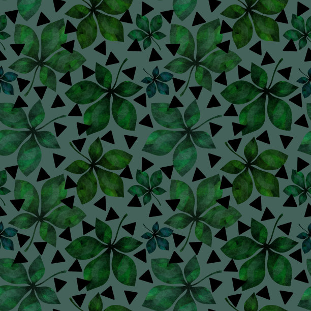 印花无缝板栗叶印刷织物和纺织品和包装图片下载