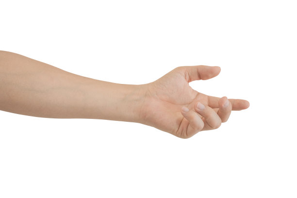 手势孤立在白色背景包括剪切路径。图片下载