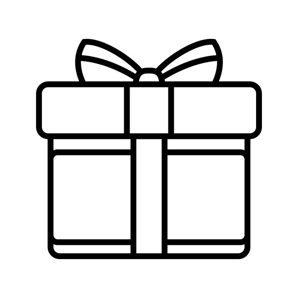 礼物盒图标。向量孤立的元素。圣诞礼物图标插图矢量符号。令人惊喜的线性设计。股票向量。图片下载