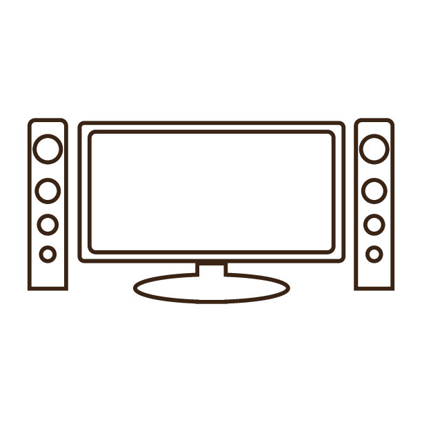 黑白电视标志图片下载