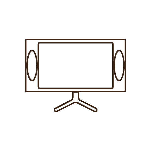 黑白电视标志图片下载