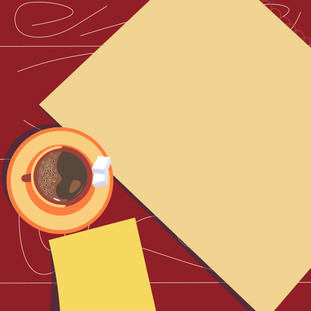 咖啡杯和笔记本放在桌子上图片下载