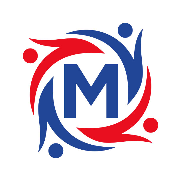 美国慈善标志上的字母m标志团结图片下载