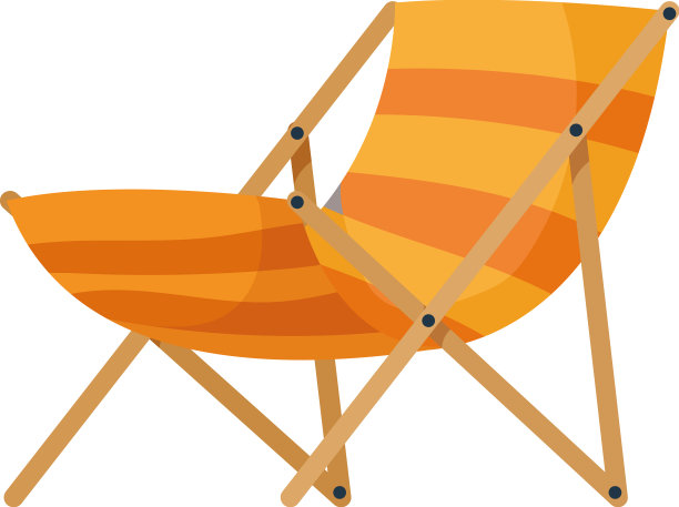 黄色的沙滩椅图片下载