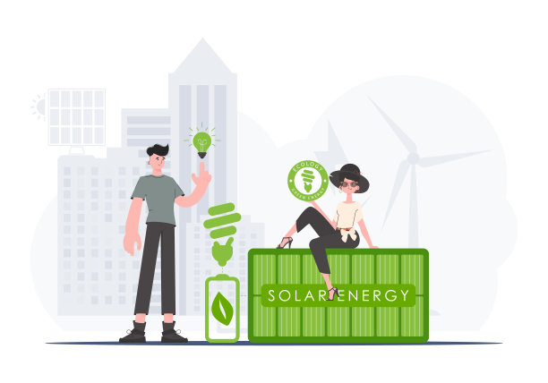 ECO是有爱心的人。绿色能源与生态理念。时尚,时尚的风格。向量。图片下载