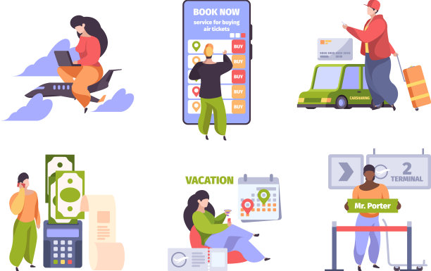 在线预订旅游概念场景用图片下载