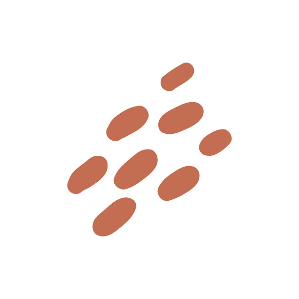 手绘可爱的涂鸦元素抽象棕色图片下载