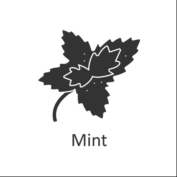 薄荷字形图标图片下载