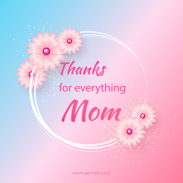 鲜花盛开的母亲节贺卡图片下载