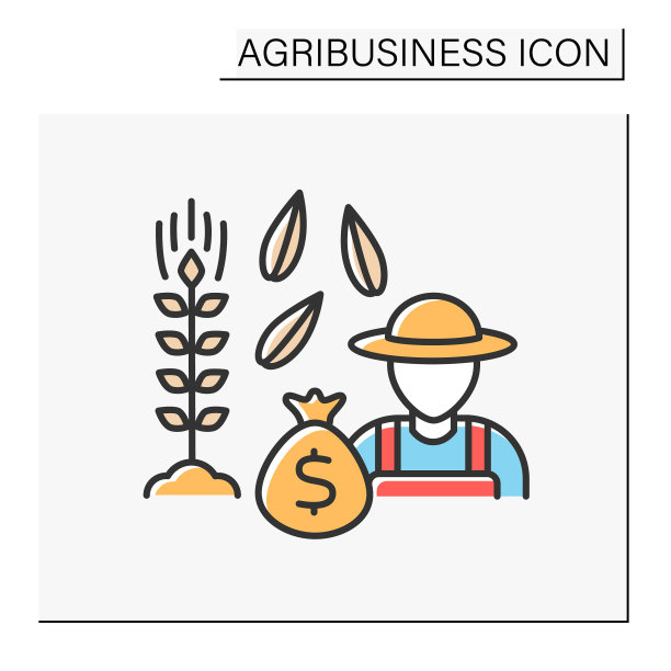 谷物种植颜色图标图片下载