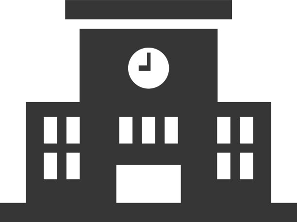 学校建筑外观图标图片下载